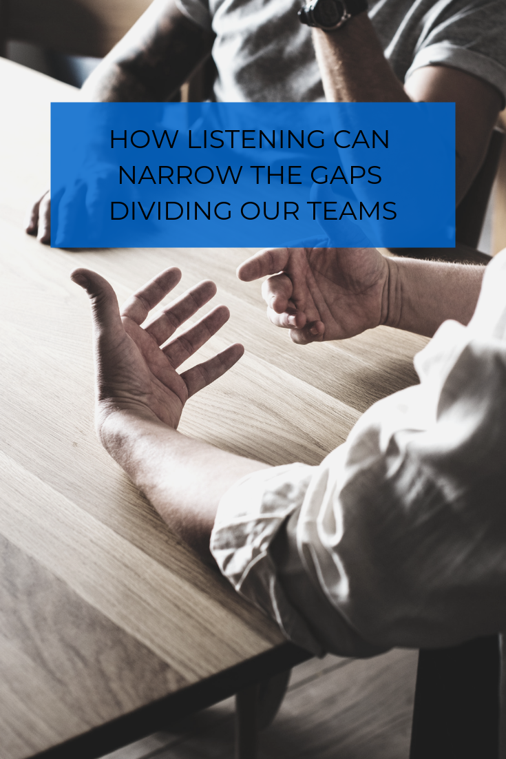 When we listen, examine and understand fears and motivations across generations, we can begin to narrow the generational gaps dividing our teams.